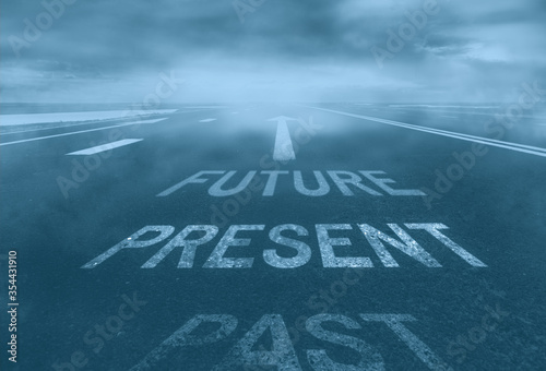 Cuadro en lienzo The concept of the past, present, future