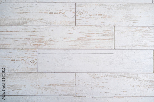 Foor tiles imitating white wood