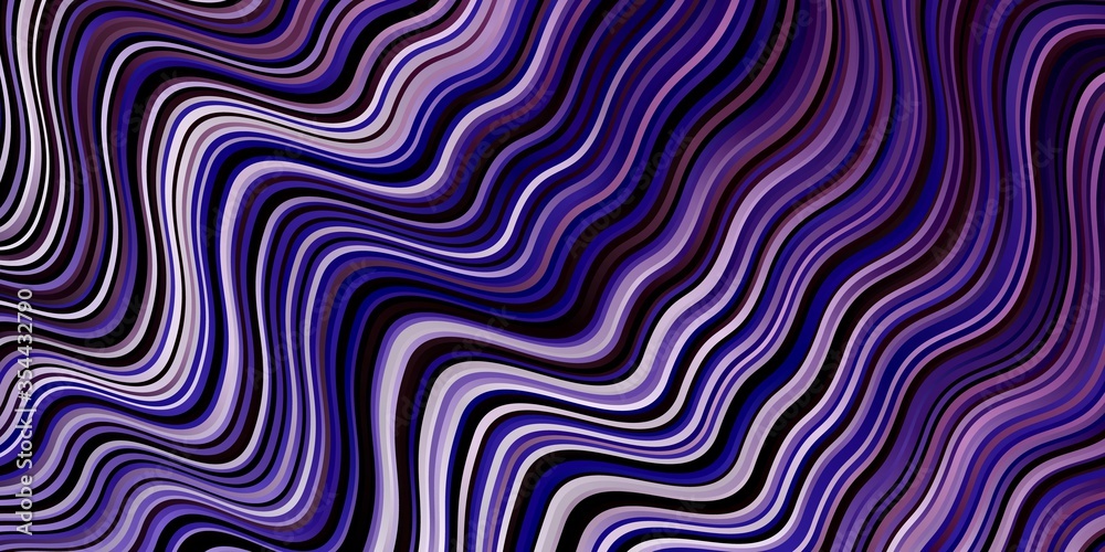Light Purple vector background with bent lines. Abstract gradient illustration with wry lines. Best design for your posters, banners.