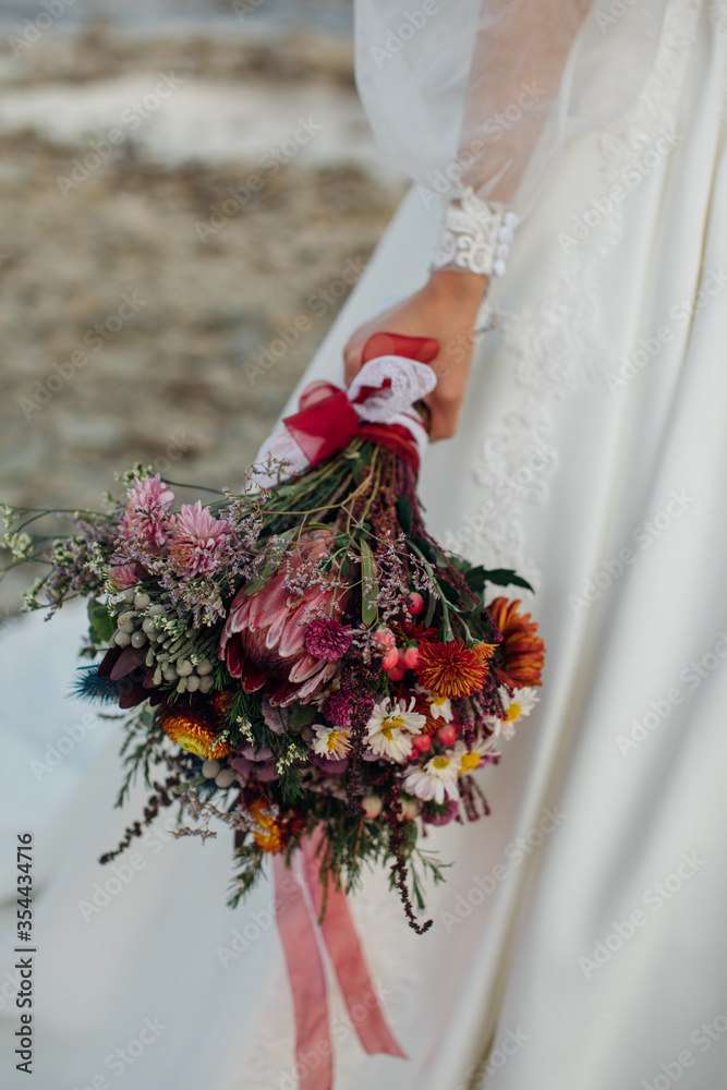 bouquet in the hands of the nice bride