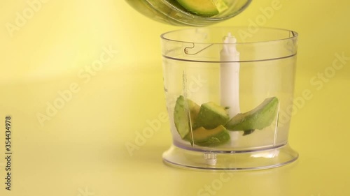 Preparing guacamole dip