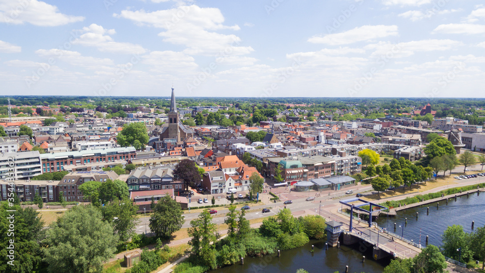 Aerial view on the center of Doetinchem