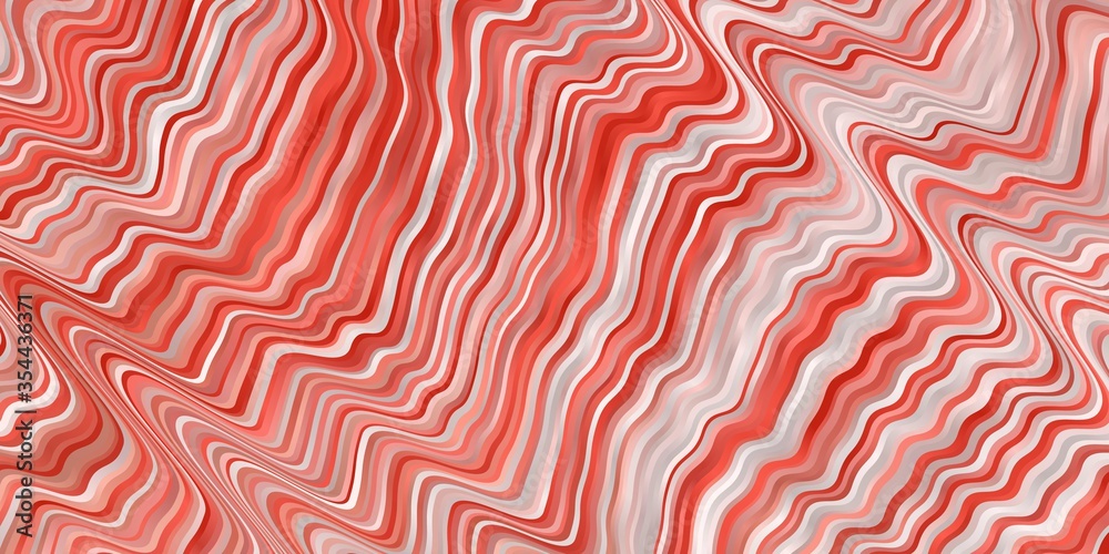 Obraz premium Light Red vector layout with circular arc. Abstract illustration with gradient bows. Best design for your ad, poster, banner.