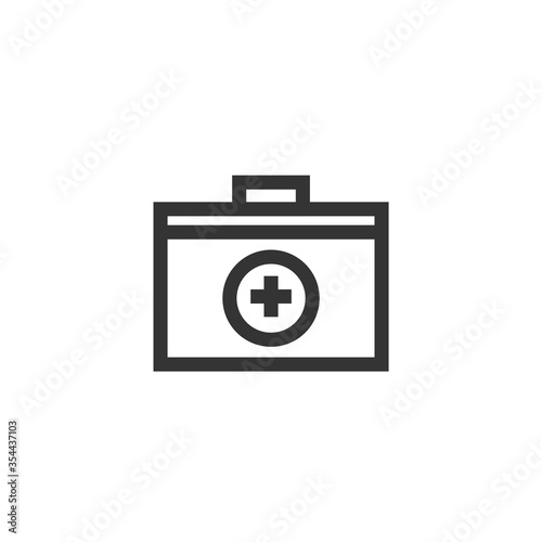 first aid kit box vector icon medical emergency box icon