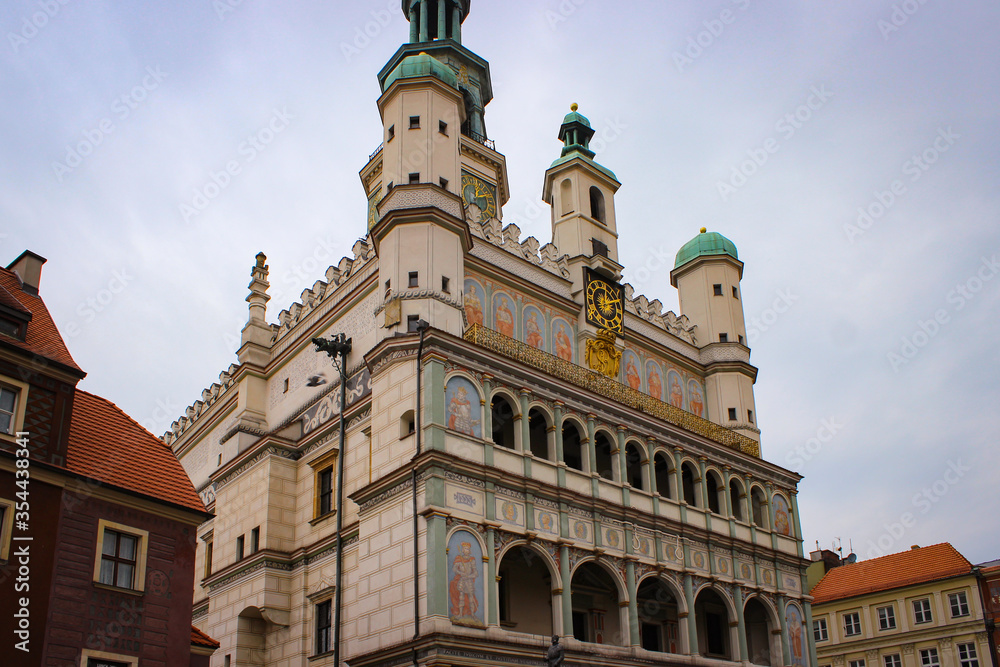 Poznan, Poland - May 05, 2015: City Hall On A Background Of Cloudy Sky