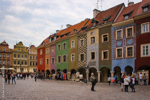 Poznan, Poland - May 05, 2015: People Walk In The Central Square Of The Old Town Near The Town Hall