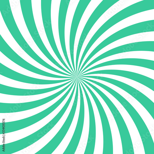 Green swirl background, poster design template, vector illustration