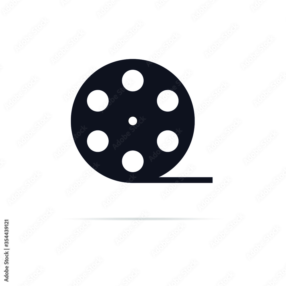 Movie reel symbol icon. Graphic elements for your design. Vector illustration eps 10