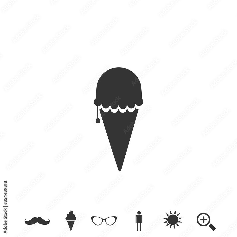 sweet ice cream candy vector icon sweet ice cream candy vector icon