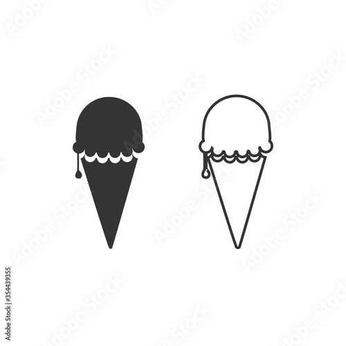 sweet ice cream candy vector icon