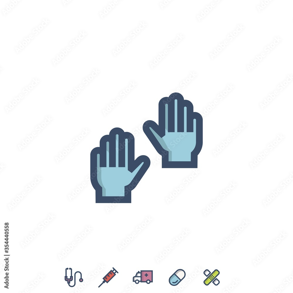 gloves vector icon hand winter wear warm hands icon gloves vector icon hand winter wear warm hands icon
