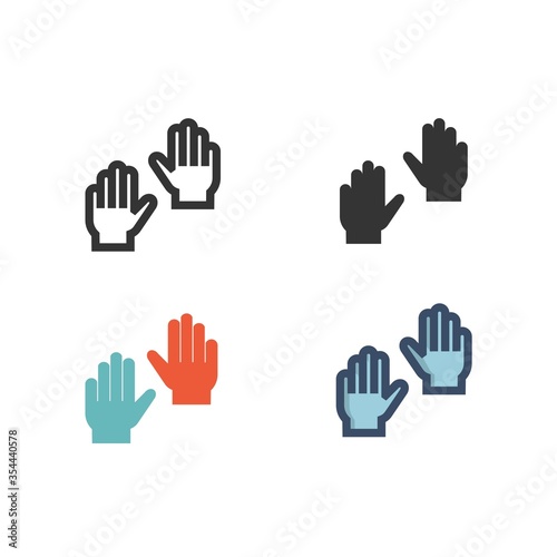gloves vector icon hand winter wear warm hands icon