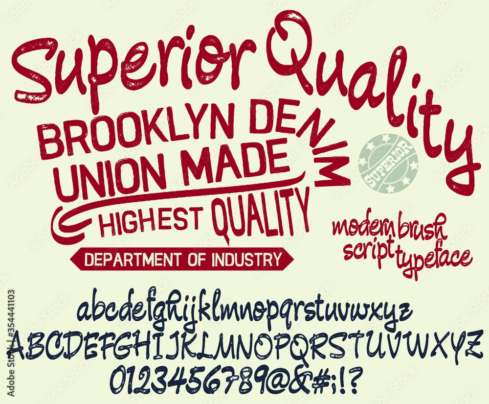 Denim Clothing print for t-shirt or apparel. Retro artwork for fashion and printing. Old school vector graphic with denim theme and typography. Vintage effects are easily removable.Vintage Font Denim Clothing print for t-shirt or apparel. Retro artwork for fashion and printing. Old school vector graphic with denim theme and typography. Vintage effects are easily removable.Vintage Font