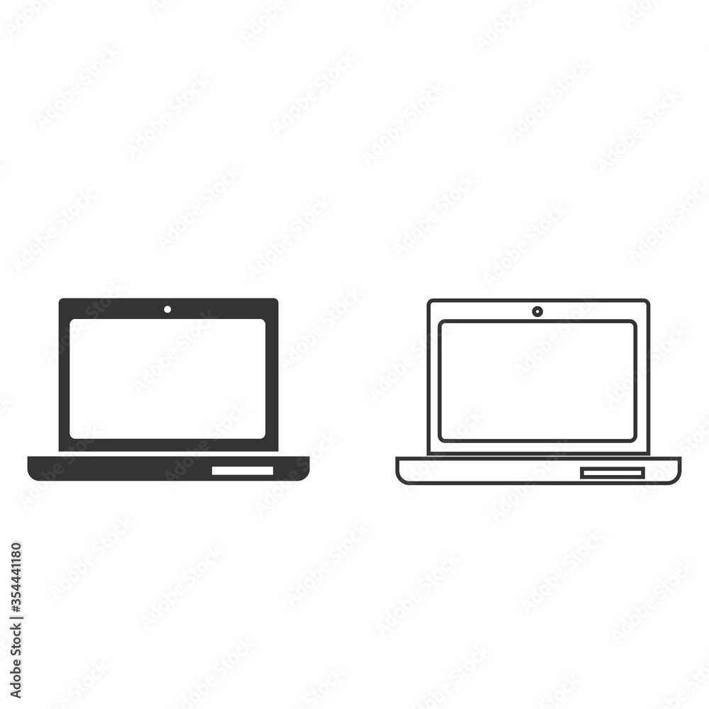 laptop computer icon vector laptop computer icon vector