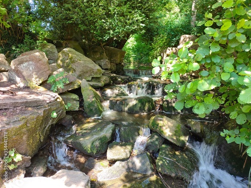 small waterfall in park