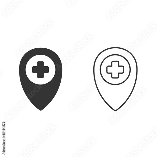 hospital location vector icon