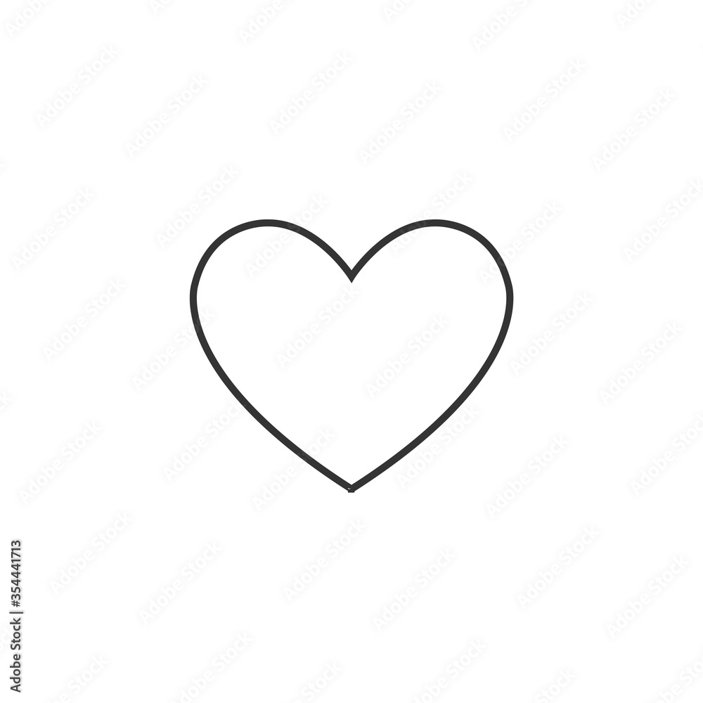 love heart vector icon valetine and couple relationship