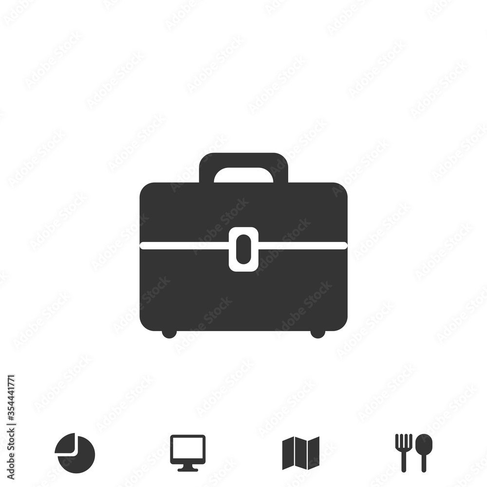 briefcase luggage icon vector briefcase luggage icon vector