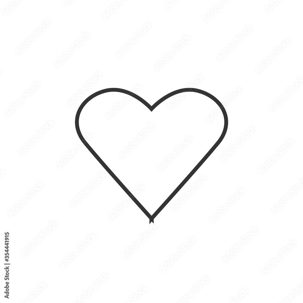 heart love vector icon for valentine and couples