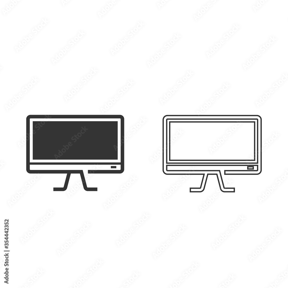 mointor screen vector icon for computer desktop icon mointor screen vector icon for computer desktop icon