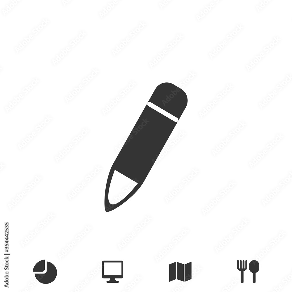pencil vector icon drawing and sketching