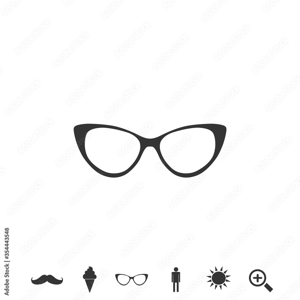 pair of sun glasses vector icon shades