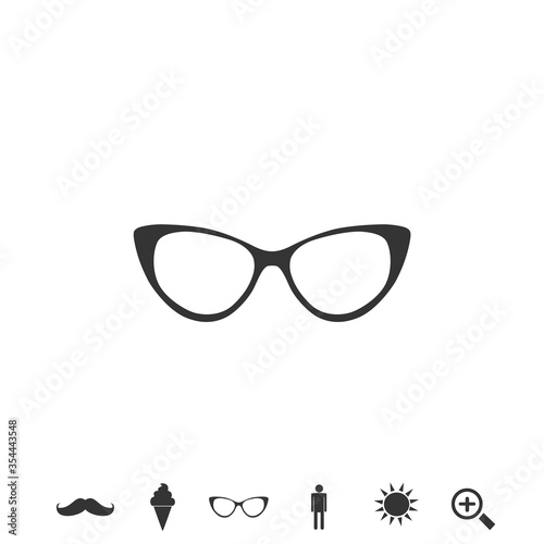 pair of sun glasses vector icon shades