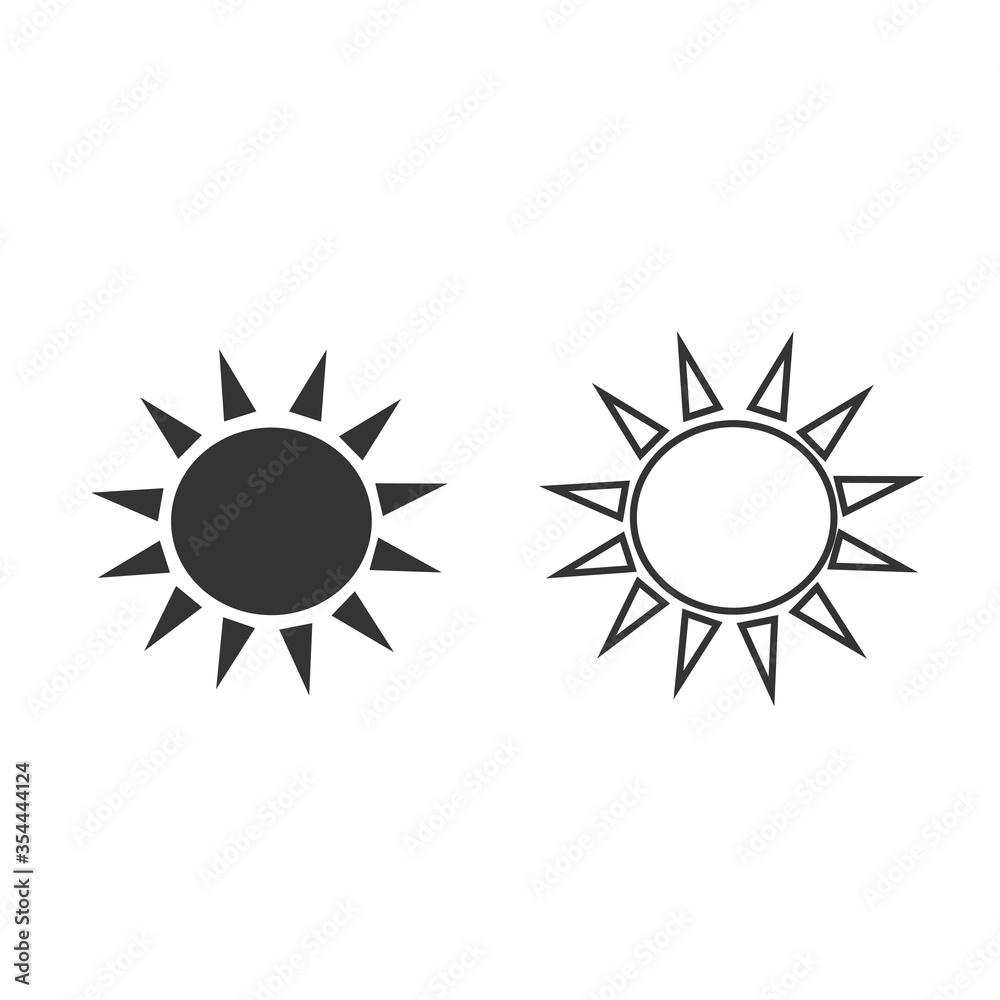 sun solar vector icon heat for energy