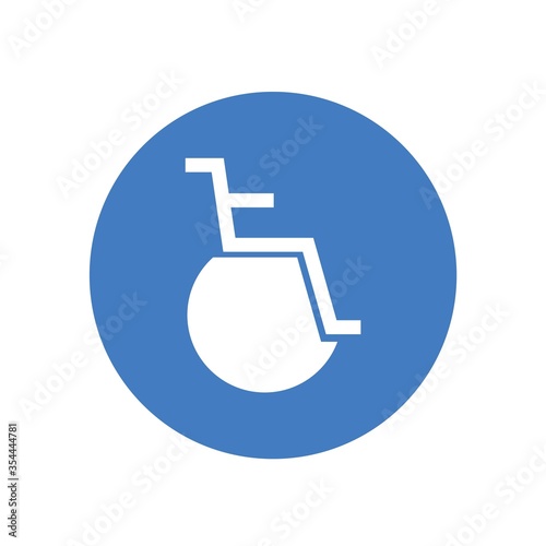 wheelchair disabled vector icon illustration handicap