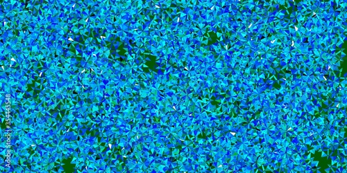 Light Blue, Green vector pattern with colored snowflakes.