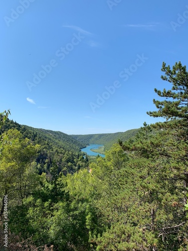 Fototapeta Naklejka Na Ścianę i Meble -  Visovacko lake at Krka national park in Croatia