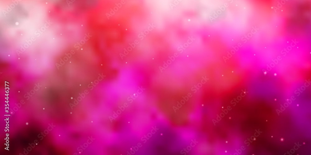 Light Pink vector background with colorful stars. Blur decorative design in simple style with stars. Best design for your ad, poster, banner.