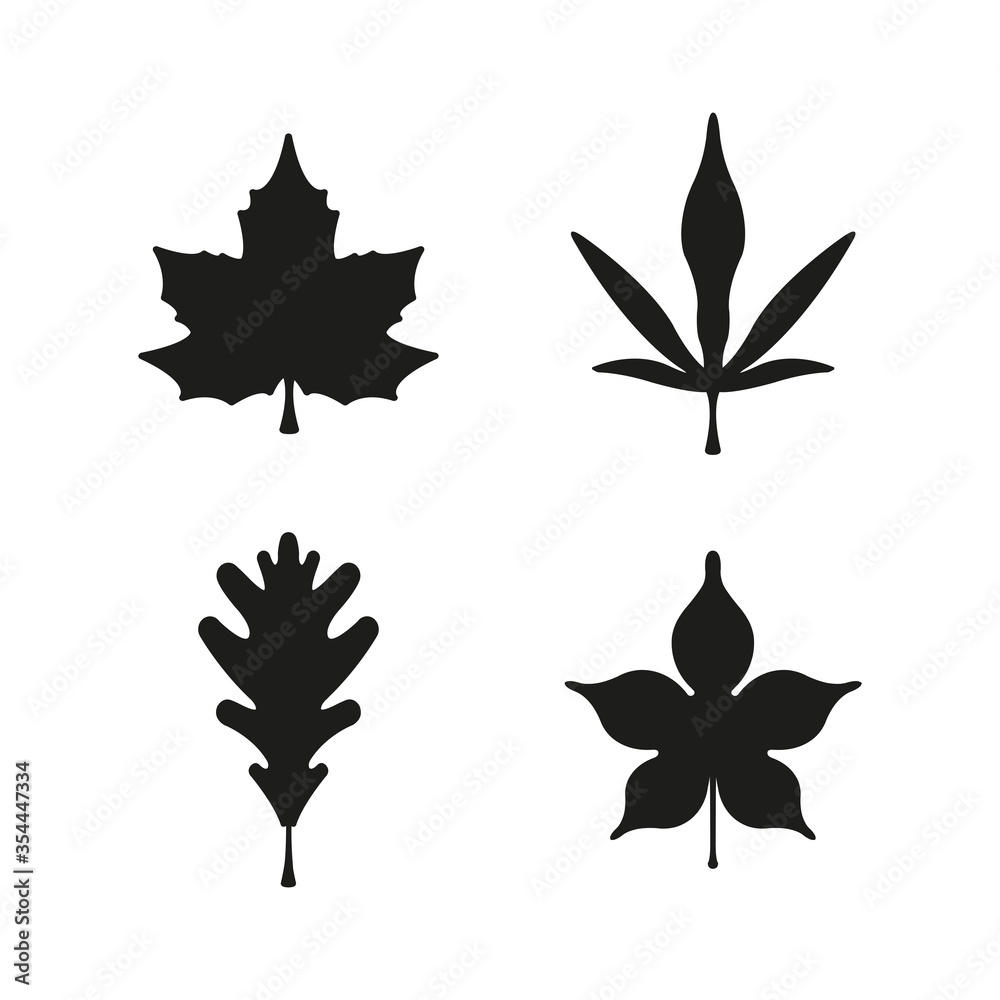 Obraz premium Set of leaves vector 