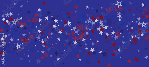 National American Stars Vector Background. USA 11th of November Veteran's Independence Labor Memorial 4th of July President's Day 