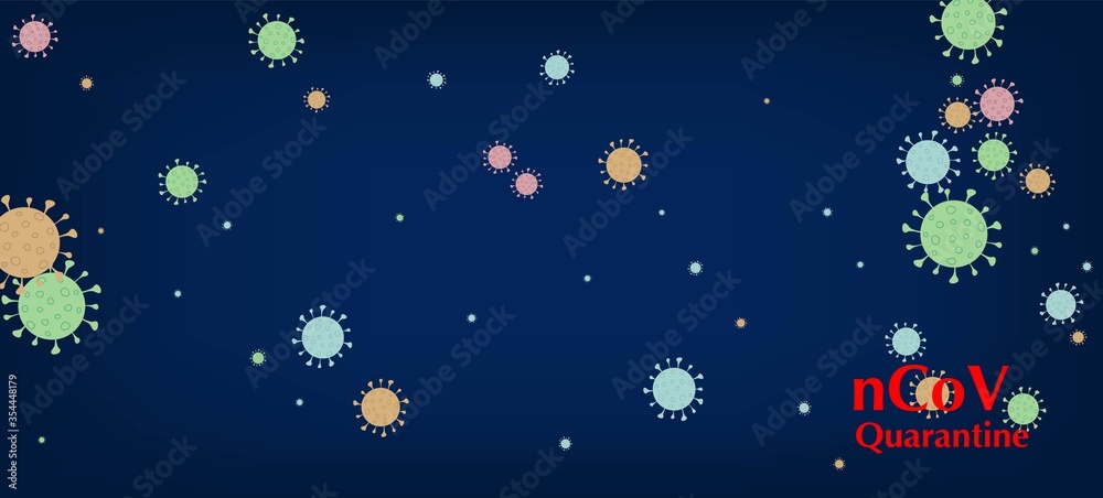 nCoV Quarantine Vector Banner. Flat Cartoon Coronavirus Medical nCoV Quarantine Vector Banner. Flat Cartoon Coronavirus Medical