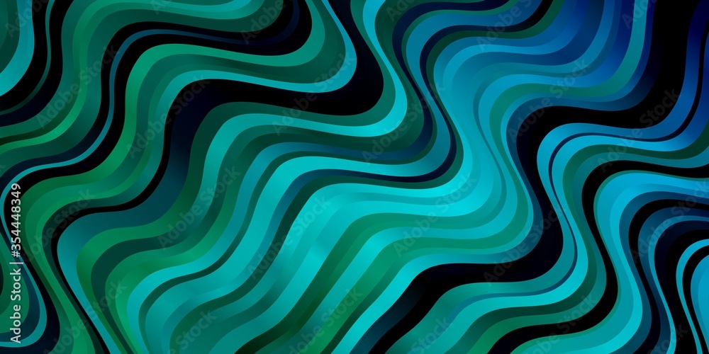 Light Blue, Green vector layout with circular arc. Brand new colorful illustration with bent lines. Pattern for commercials, ads. Light Blue, Green vector layout with circular arc. Brand new colorful illustration with bent lines. Pattern for commercials, ads.