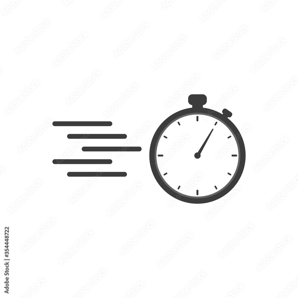 Obraz premium Time icon. Fast time vector icon. Deadline icon.
