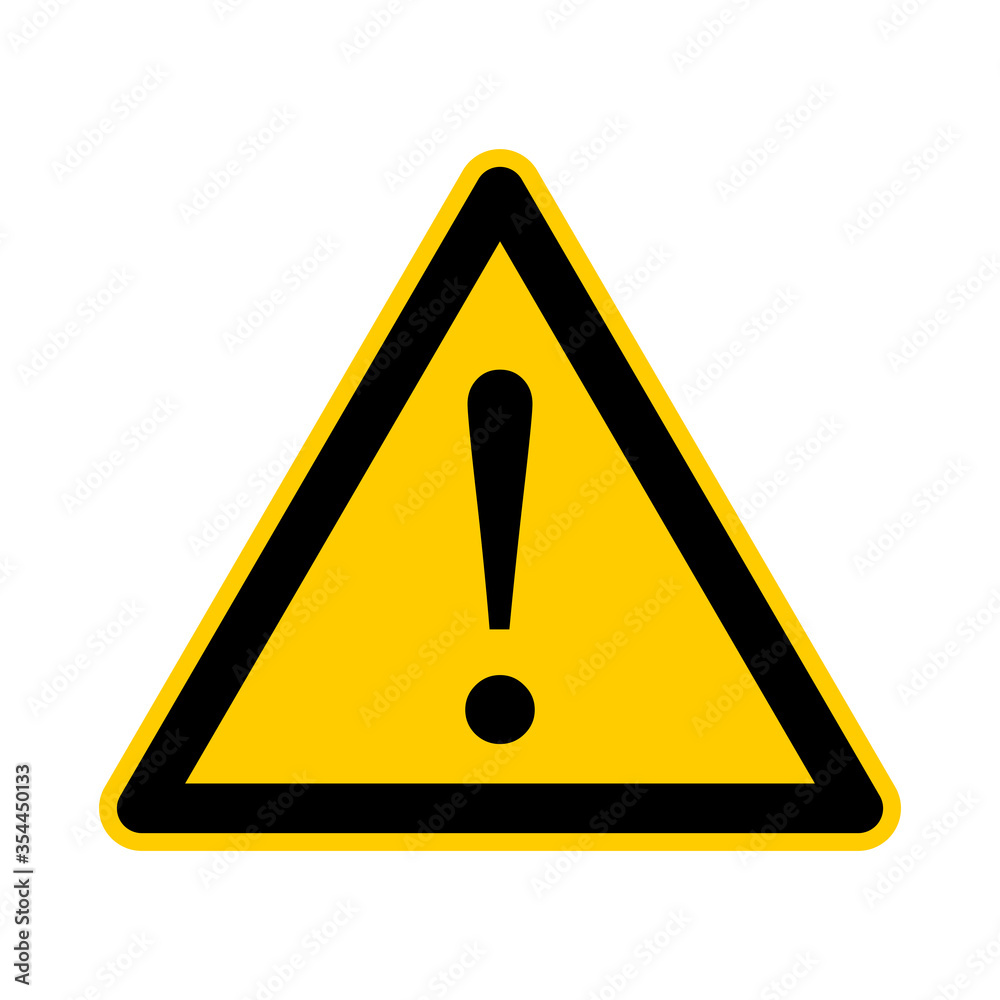 Triangular Warning or Attention Sign. Vector Image. Triangular Warning or Attention Sign. Vector Image.