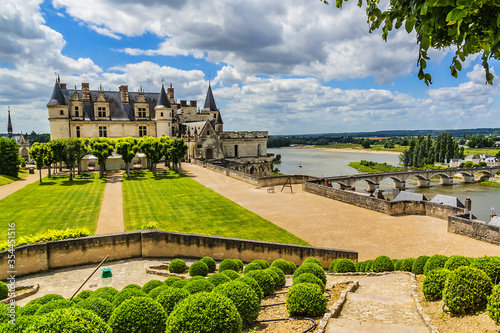 Beautiful medieval castle - Chateau d'Amboise (late 15th century); UNESCO World Heritage Site. Amboise, Indre-et-Loire, Loire Valley, France. photo