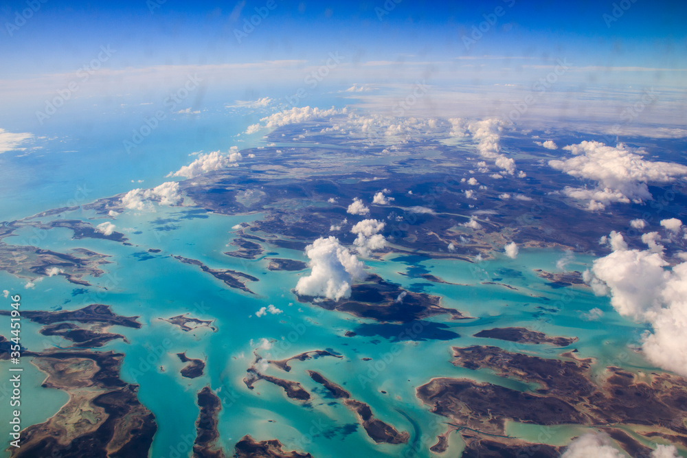 Bahamas islands view from above