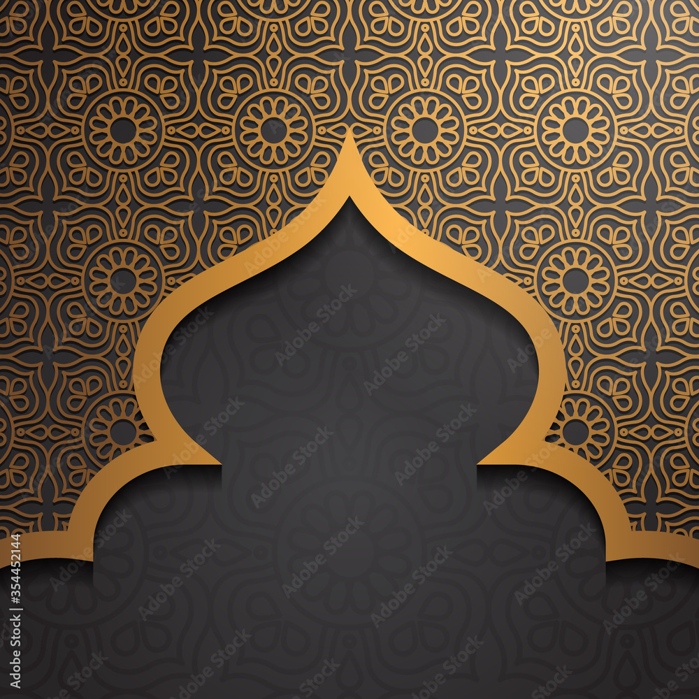 Happy islamic new year background, Happy muharram islamic holiday greeting  1442 hijri Stock Vector | Adobe Stock