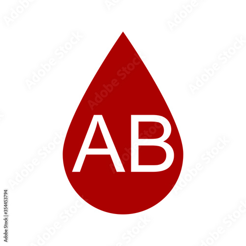 Blood type AB vector and illustration for blood donation. healthy and medical concept