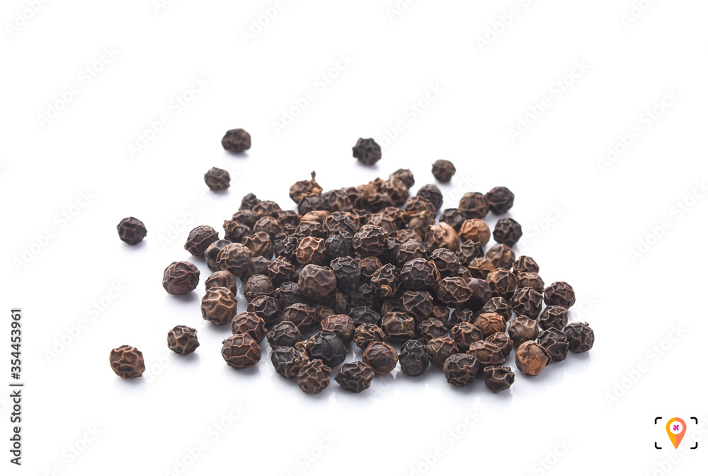 Black pepper isolated on white background. Black pepper isolated on white background.