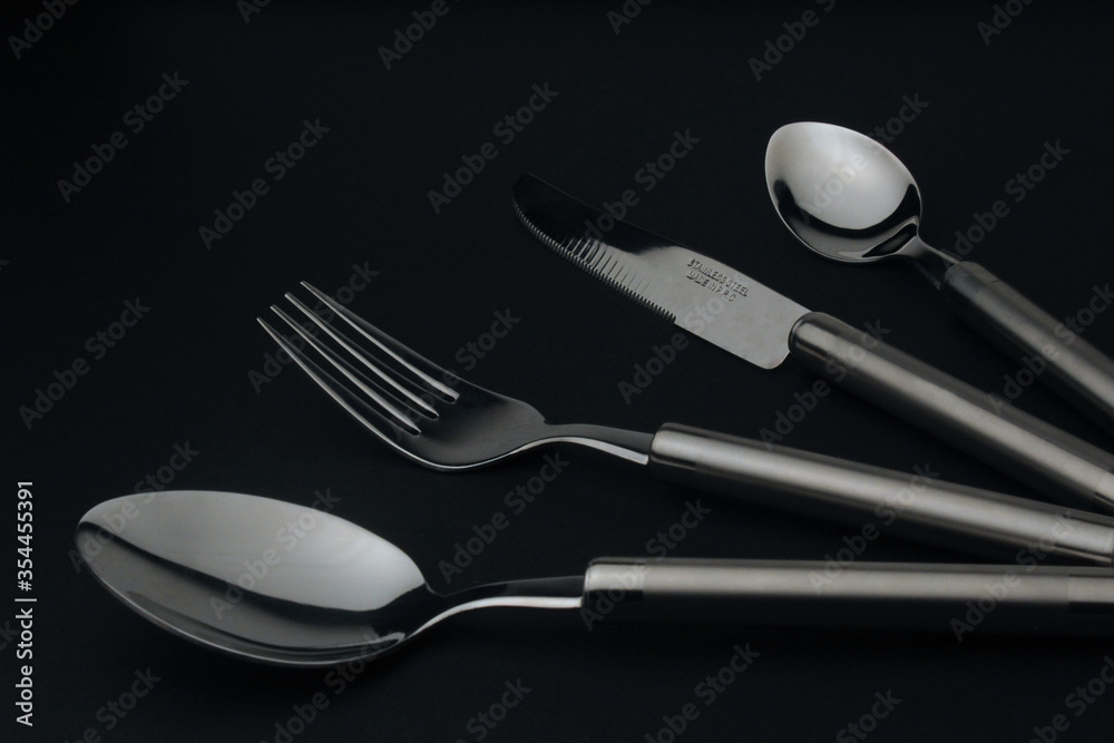 cutlery silver metal