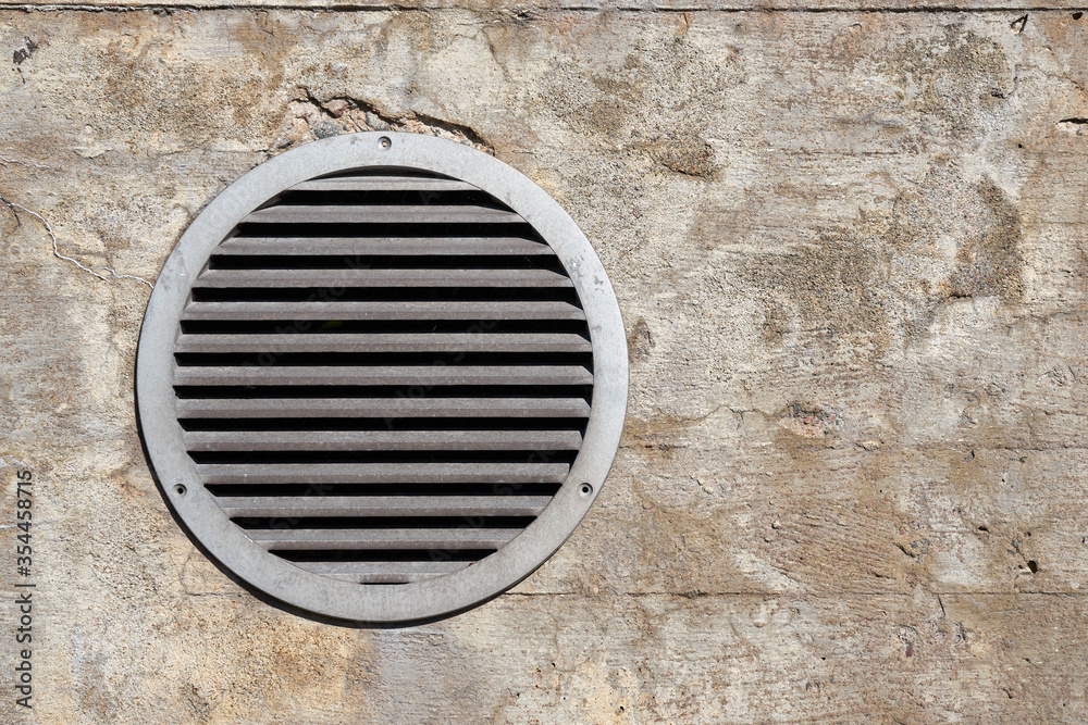 Air ventilation on a wall. Copy space. Air ventilation on a wall. Copy space.