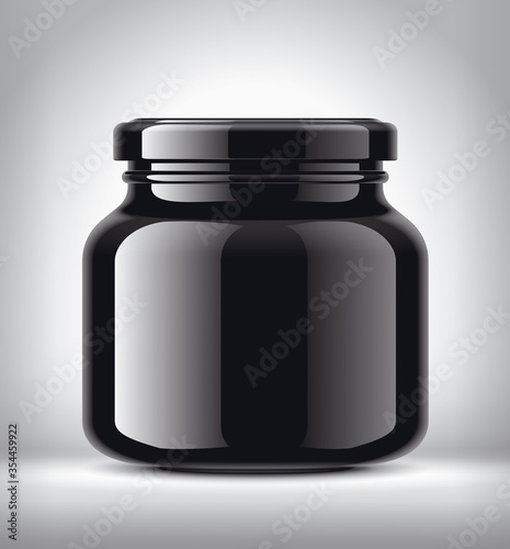 Glass Jar on Background. 