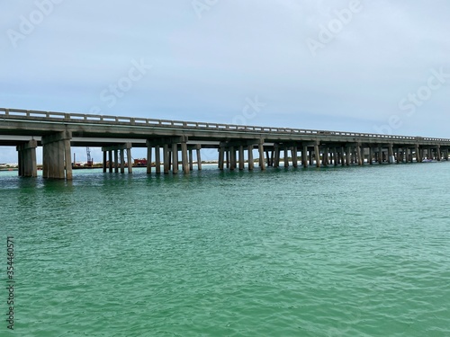 bridge over the Gulf of Mexico water Florida  © Gerri