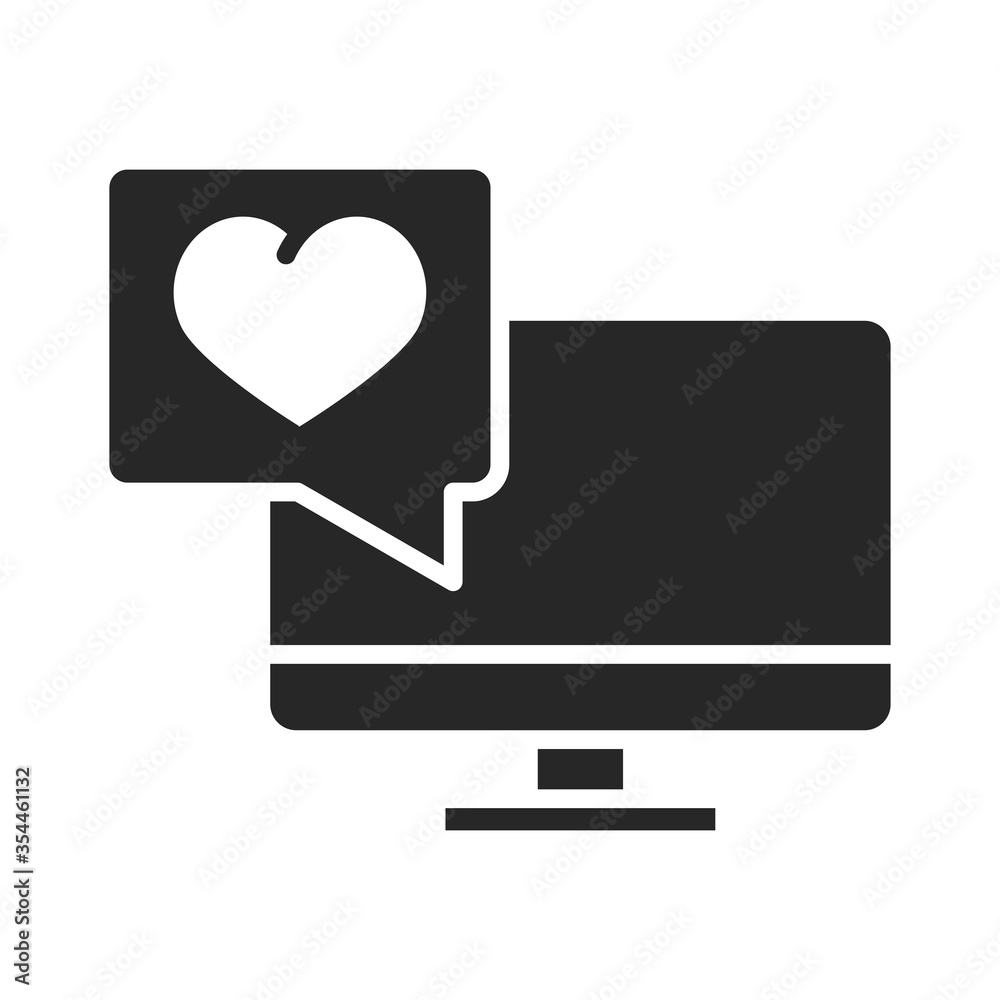 donation charity volunteer help social computer fundraising love silhouette style icon donation charity volunteer help social computer fundraising love silhouette style icon