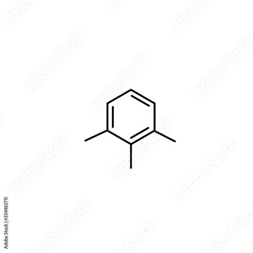 Simple chemistry formula and molecule of ethanol (alcohol) , molecular structure simple line icon vector illustration. Editable stroke. 