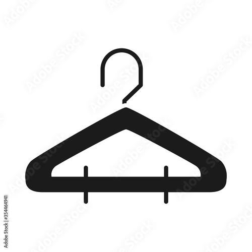 clothes hanger icon, silhouette style